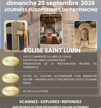 Visite de l'église Saint Lubin et accès au clocher